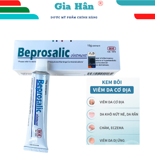 Beprosalic 15g kem bôi giảm Vẩy nến, Chàm, Da tiết bã, Nấm da - Mỹ phẩm chính hãng HOE.
