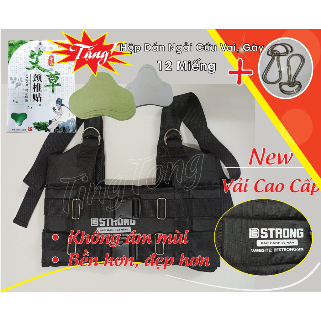 Đai Treo Xà Đơn Kéo Giãn Cột Sống BESTRONG, Đai Thoát Vị Đĩa Đệm - Size Đai 28 x 123cm (Không Kèm Thanh Xà Đơn)