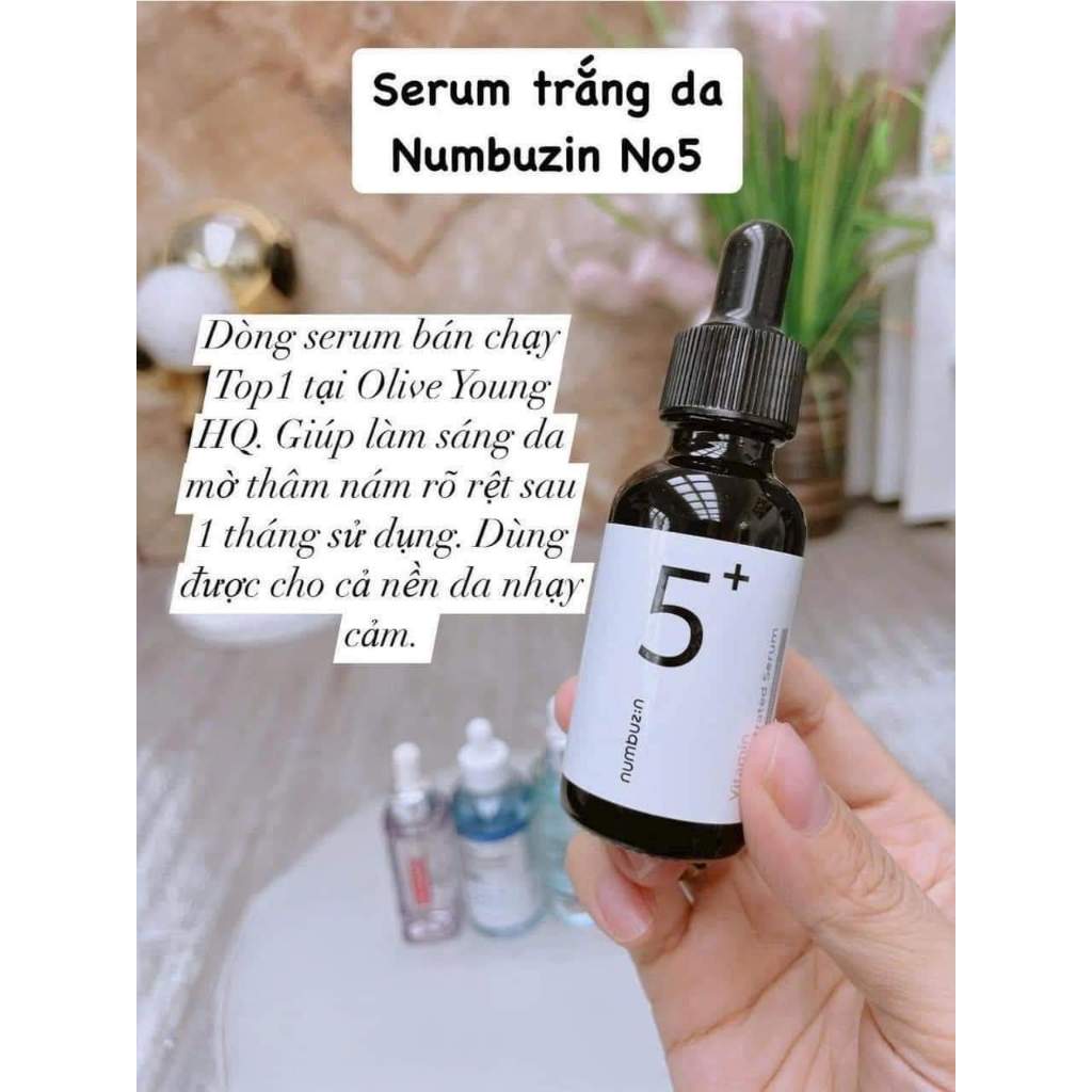 Tinh Chất Trắng Da Mờ Thâm Nám Numbuzin No.5 Vitamin C Concentrated Serum 30ml.YENNHISHOP