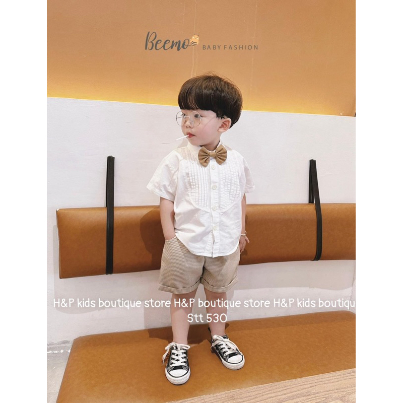 Set Bộ Công Tử Kẻ hàng đẹp cho bé trai