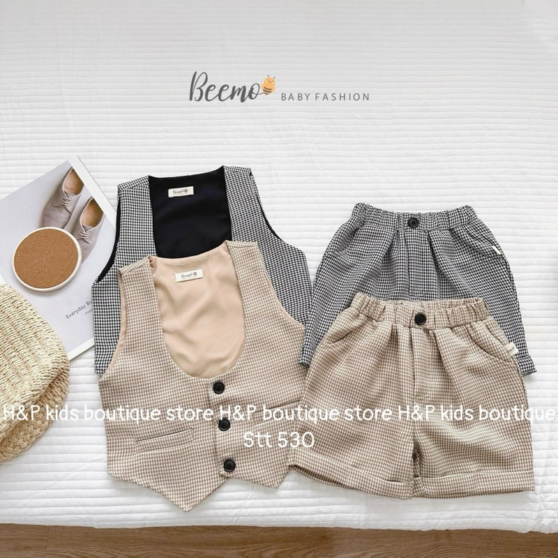 Set Bộ Công Tử Kẻ hàng đẹp cho bé trai