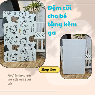 Đệm cũi bông ép cho bé( tặng kèm ga) hàng cao cấp , bông ép nguyên chất , độ mềm phù hợp cho bé