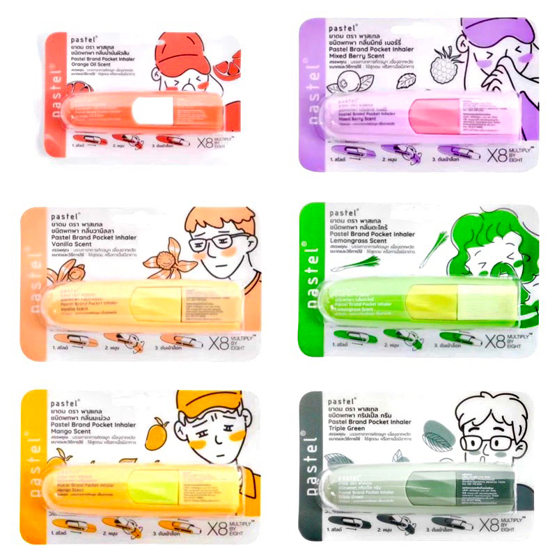 Ống Hít Hương Trái Cây Tự Nhiên và Thảo Mộc hỗ trợ sức khoẻ mũi hiệu PASTEL - trẻ trung và phong cách - tiemtha