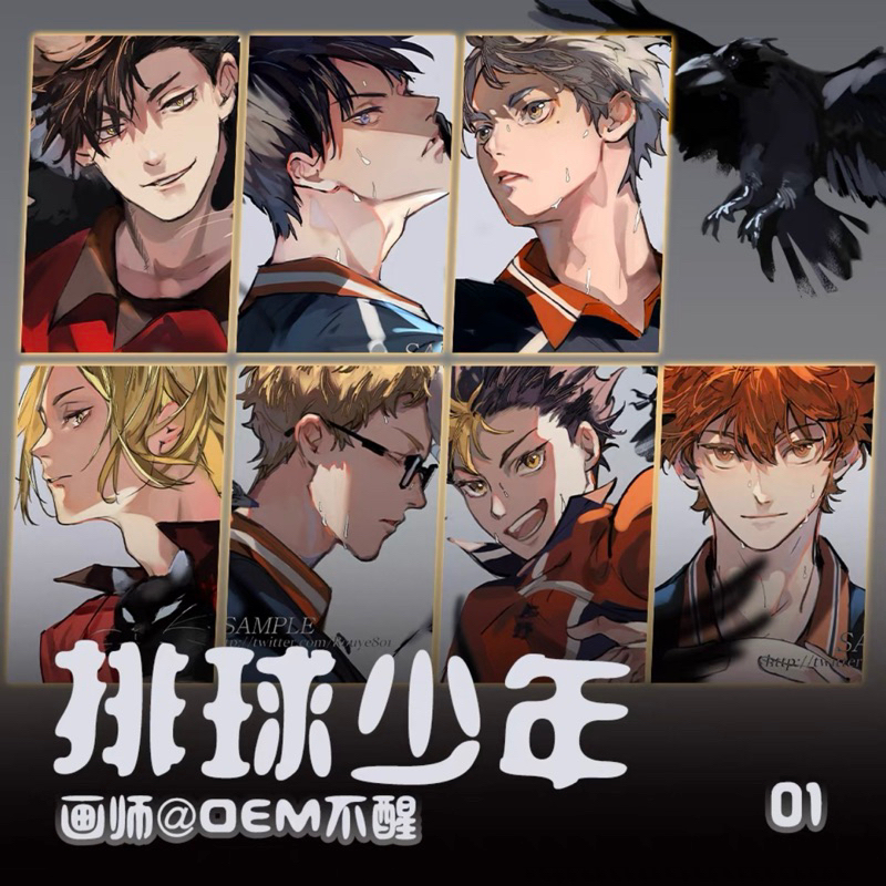 Card bo góc pola Haikyuu hàng artist có bản quyền