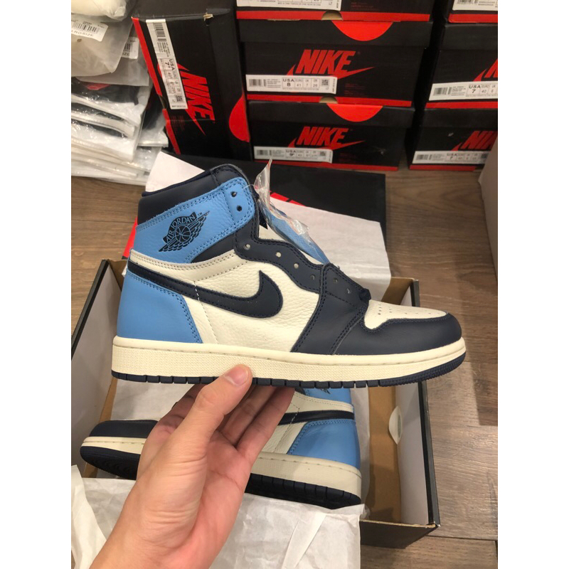 Giày sneaker air jordan1 high retro og"Obsidian”555088-14