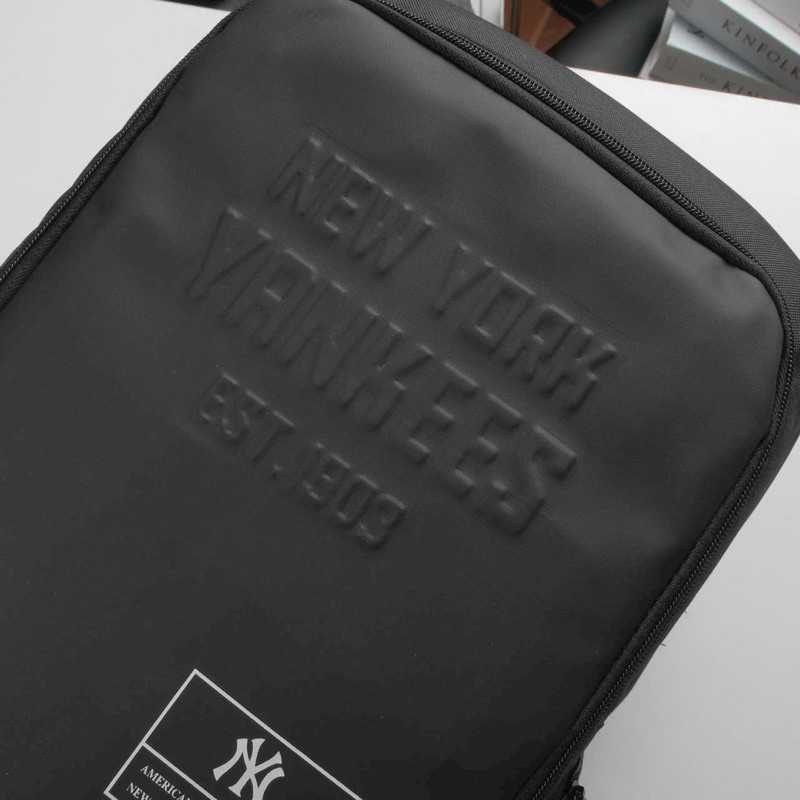 Balo mlb dập chữ logo chống thấm unisex