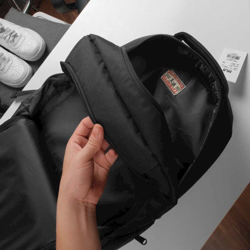 Balo mlb dập chữ logo chống thấm unisex