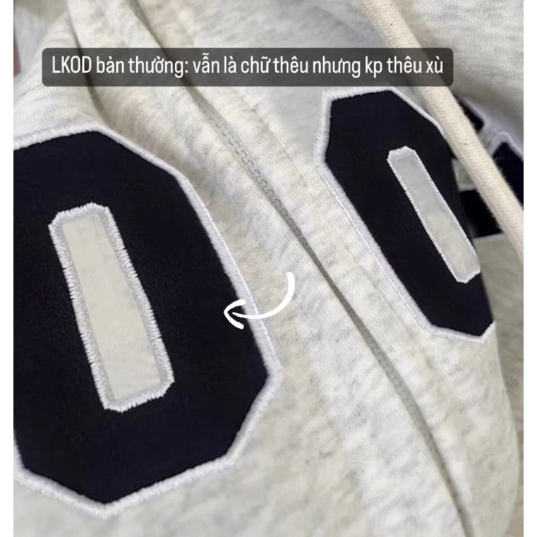 Áo Hoodie Zip Nỉ Bông Thêu Chữ LKOD Form Rộng Nam Nữ Unisex , Áo Khoác Nỉ Cao Cấp Mũ Trùm 2 Lớp