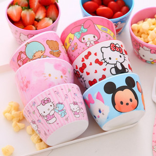 🌸𝐓𝐀̣̆𝐍𝐆 𝐐𝐔𝐀̀🌸 Chén tròn 2 màu Hello Kitty - Doremon Doraemon