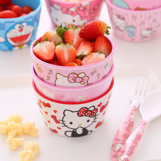 🌸𝐓𝐀̣̆𝐍𝐆 𝐐𝐔𝐀̀🌸 Chén tròn 2 màu Hello Kitty - Doremon Doraemon