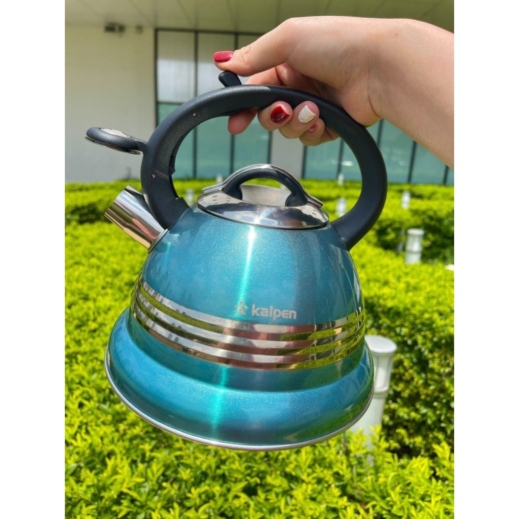 Ấm đun nước bếp từ Ấm siêu tốc inox KALPEN KK01 Ấm đun từ dung tích 3L có còi báo sôi bảo hành 5 năm