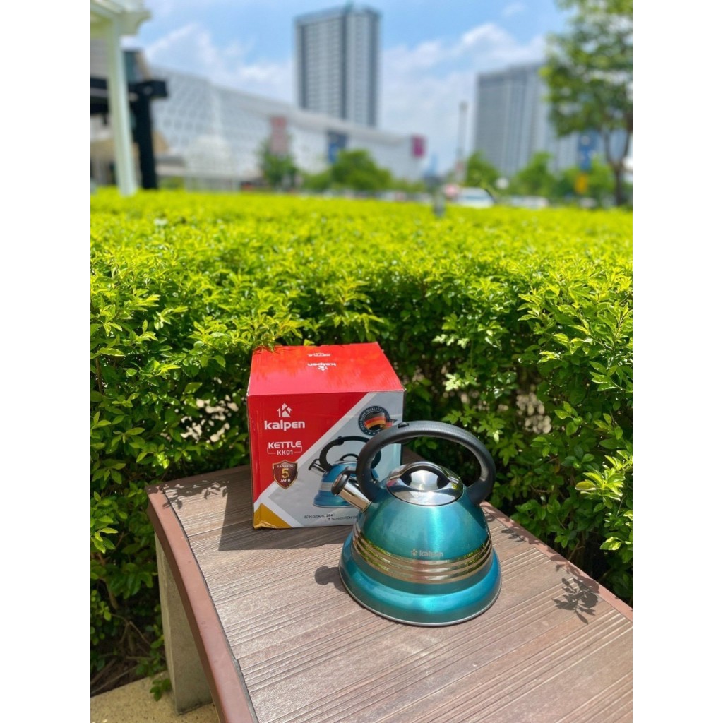 Ấm đun nước bếp từ Ấm siêu tốc inox KALPEN KK01 Ấm đun từ dung tích 3L có còi báo sôi bảo hành 5 năm