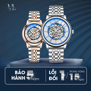 Đồng hồ cơ nam nữ Chenxi CX 8823 automaticv đồng hồ cơ dây thép lộ cơ nam nữ