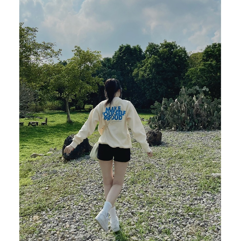 Áo sweater WISEN nỉ bông dày form rộng oversize unisex mẫu TAKE IT EASY