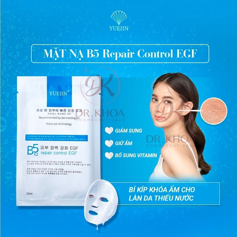 Combo 5 Miếng Mặt nạ Yuejin B5 EGF & Liposome Mask Dưỡng da căng bóng
