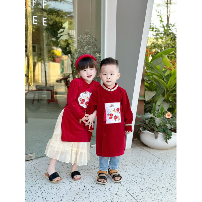 Áo dài bé gái - bé trai size 12-45kg