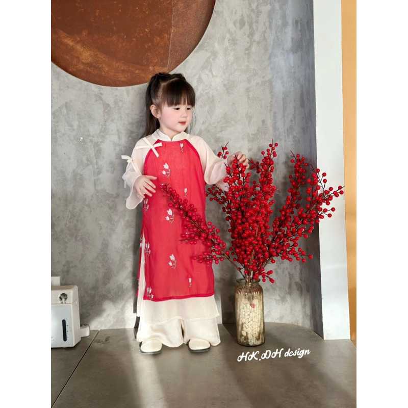 Áo dài bé gái - bé trai size 12-45kg