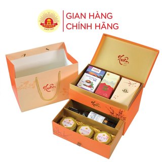 Hộp quà Tết - Xuân Phú Quý - Bảo Minh đặc biệt sang trọng 1100gr - Quà tết sang trọng ý nghĩa mứt tết cao cấp