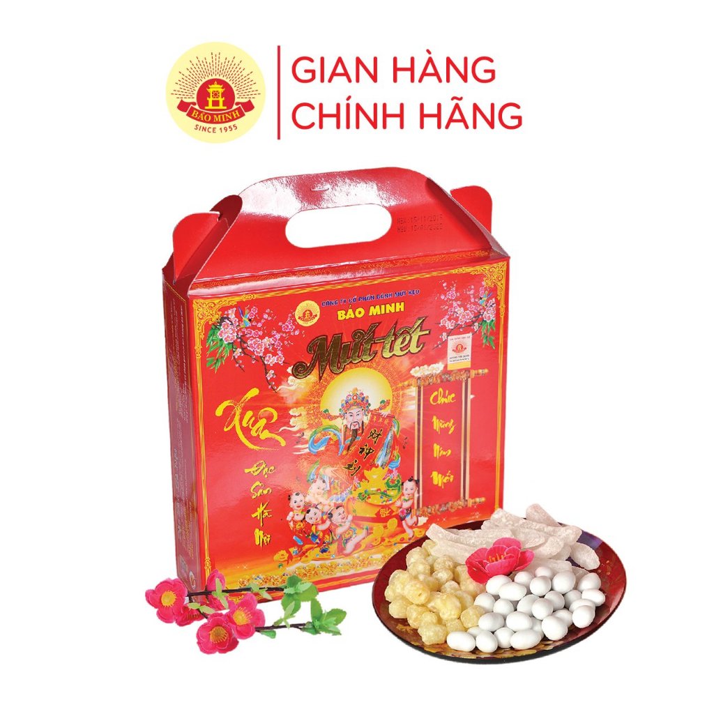 Mứt Tết thập cẩm hộp quai xách Bảo Minh truyền thống 250g