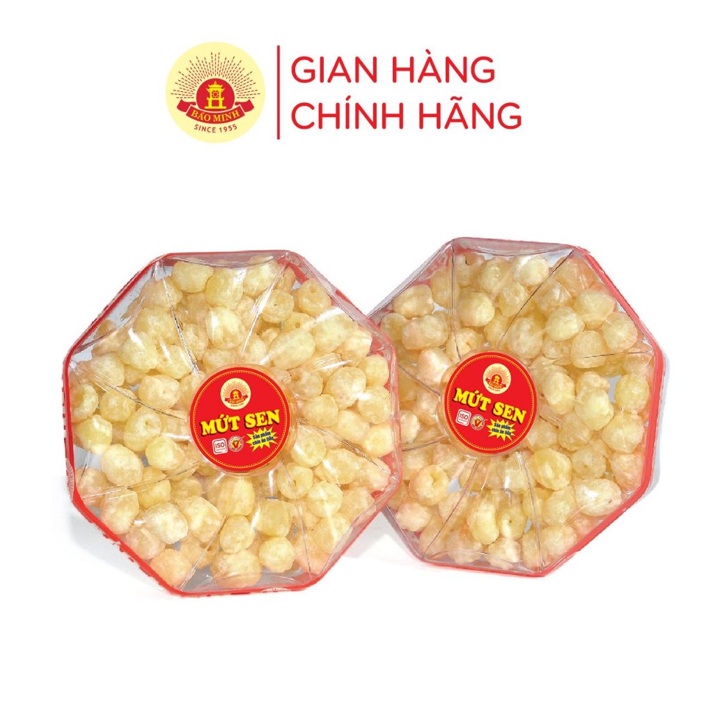 Mứt sen trần hộp mica Bảo Minh 200gr