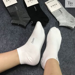 Tất vớ thể thao nam Owen cổ ngắn hàng dệt kim cao cấp dày dặn êm chân thoáng khí