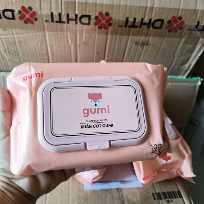 Khăn ướt Gumi không mùi 100 tờ