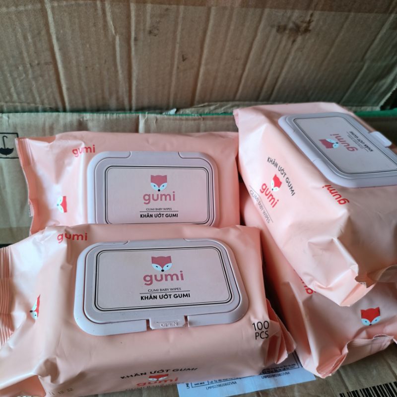 Khăn ướt Gumi không mùi 100 tờ