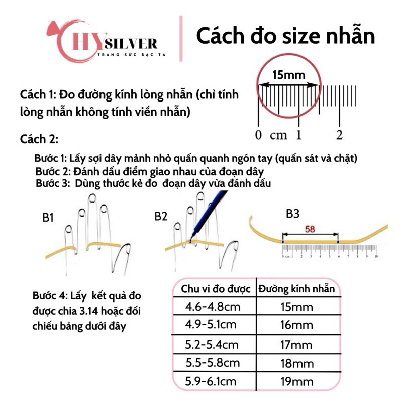 Các mẫu nhẫn đôi bạc CHY SILVER NĐ01 đính đá bạc ta
