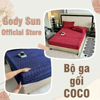 Bộ ga gối nỉ nhung COCO nhập khẩu cao cấp, đẹp, mềm mịn