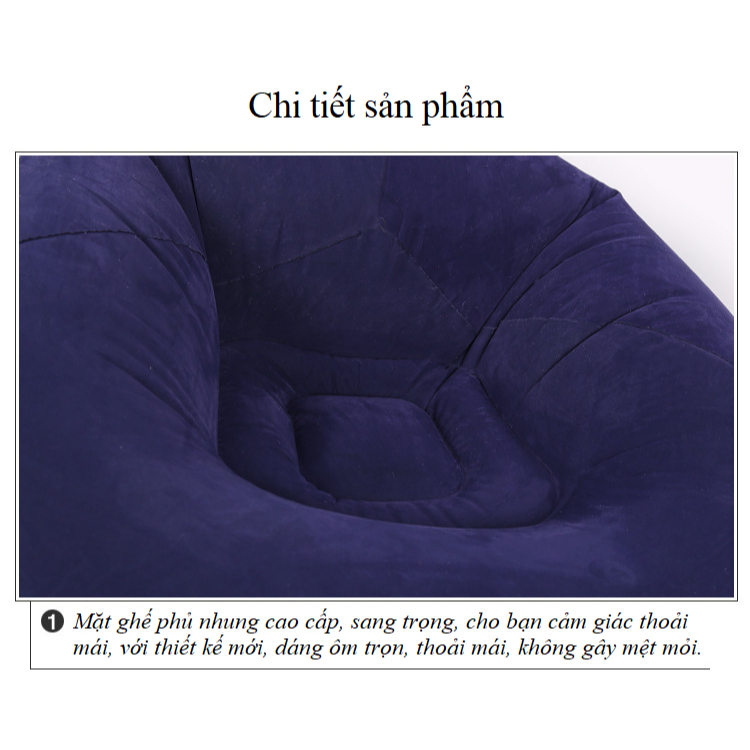 Ghế sofa bơm hơi Senyoubao TH6026 làm bằng chất liệu PVC phủ nhung mềm mại,độ bền cao,không phai màu | BigBuy360 - bigbuy360.vn