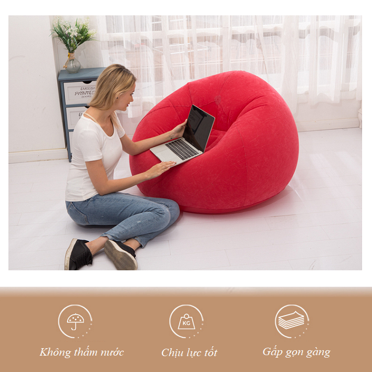 Ghế sofa bơm hơi Senyoubao TH6026 làm bằng chất liệu PVC phủ nhung mềm mại,độ bền cao,không phai màu | BigBuy360 - bigbuy360.vn