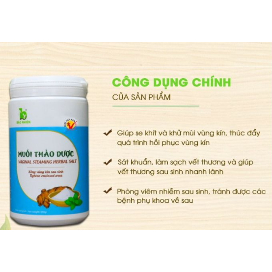 Muối thảo dược xông vùng kín 350gr Bảo Nhiên date 2025