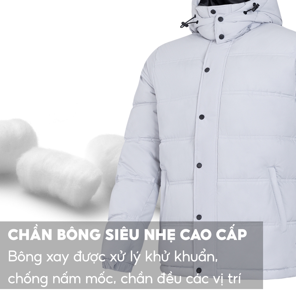 [HĐ 299K TẶNG 1 ĐÔI TẤT] Áo Khoác Nam Chần Bông 5S FASHION, Dày Dặn, Thiết Kế Trơn Basic, Cúc Cài Nổi Bật (AKC22009)