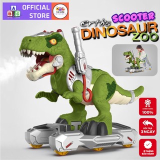 Xe Chòi Chân Khủng Long Phun Khói Tyrannosaurus Rex Cho Bé, Xe Trượt Scooter Có Bánh Cỡ Lớn Có Hiệu Ứng Đèn Và Nhạc