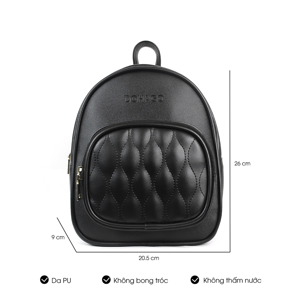 Balo Nữ Mini, Balo Da Thời Trang Phong Cách Đơn Giản, Gọn Nhẹ DOHAGO BN07