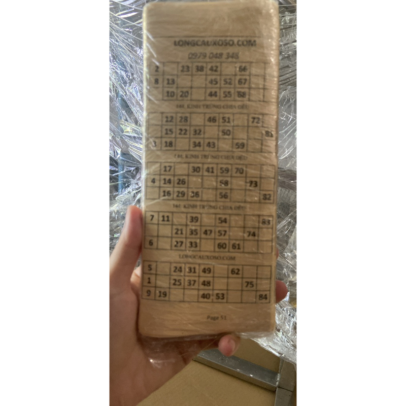 Vé lô tô, vé xổ số giá rẻ cho đoàn loại 60 số, 90 số in theo thiết kế