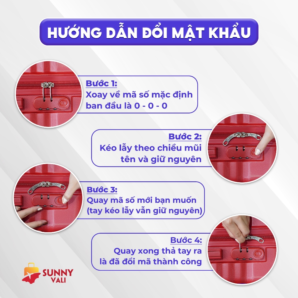 Vali du lịch SUNNY-SV07 vali kéo size 20/24, xách tay/kí gửi chính hãng chống va đập
