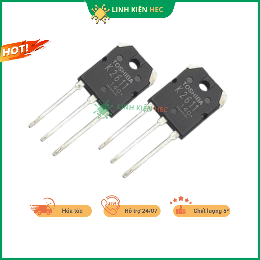 K2611 Mosfet 2SK2611 9A 900V tháo máy chất lượng tốt linhkienhec