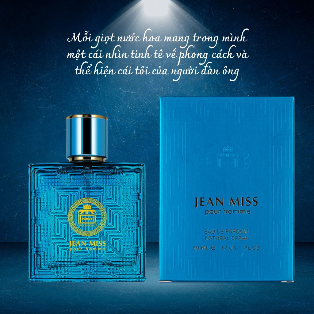 Nước Hoa Nam Cao Cấp Thơm Lâu 4h JEAN MISS 50ml Hương Thơm Tươi Mát Giúp Bạn Tự Tin Hơn Quyến Rũ Hơn