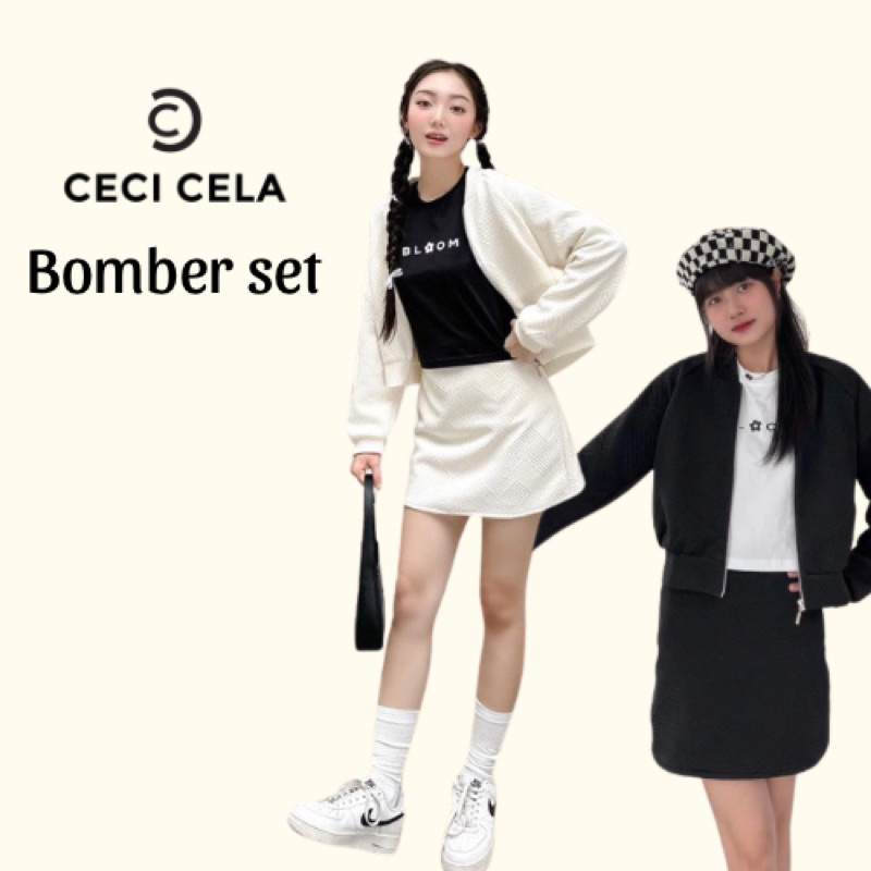 Ceci Cela - ( Tách Set ) Áo bomber + Chân váy ngắn năng động