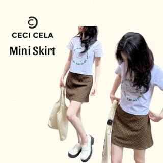 Ceci cela - chân váy caro mini 0323