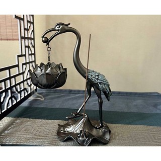 { Siêu Rẻ} Hồng Hạc Đốt Trầm Hương(13cm)- Xông trầm Hạc Tiên