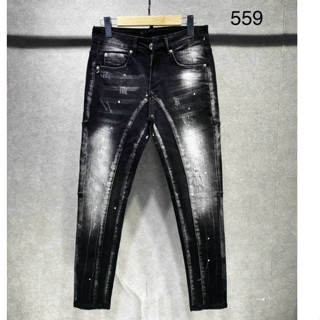 quần bò jean nam dài đen xanh rách gối vẩy sơn kiểu dsq đẹp,chất jean co giãn chuẩn form giá tốt