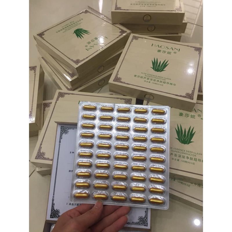 Viên hút chì thải độc tố Haosani 100 viên giá sỉ thùng 13x