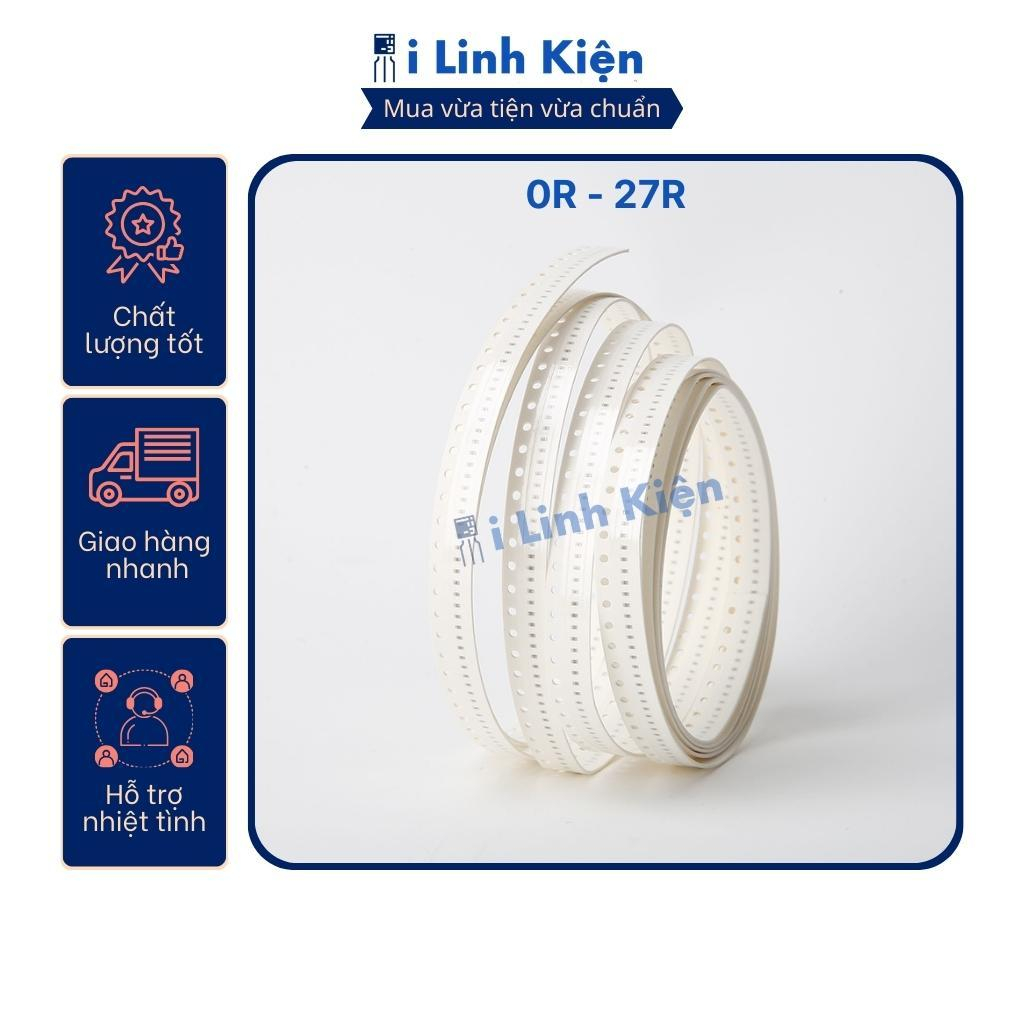 Điện trở dán 1206 1/4W 0R - 27R 1% chất lượng tốt (túi 50 con)