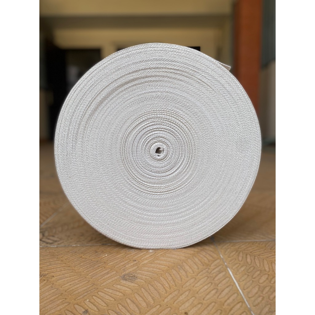 Dây đai cotton màu mộc bản 3.7cm làm quai đeo túi xách balo 20M 10M 5M | Shark Brand Shark Sport