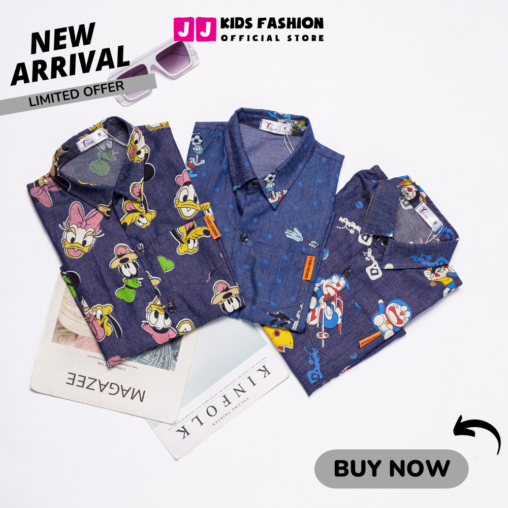 Áo sơ mi cộc tay cho bé trai hàng cao cấp phong cách thời trang Hàn Quốc | JJ Kids Store