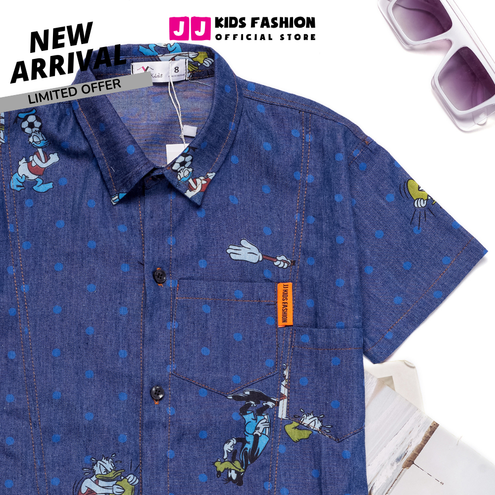 Áo sơ mi cộc tay cho bé trai hàng cao cấp phong cách thời trang Hàn Quốc | JJ Kids Store
