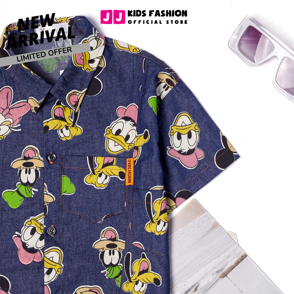 Áo sơ mi cộc tay cho bé trai hàng cao cấp phong cách thời trang Hàn Quốc | JJ Kids Store