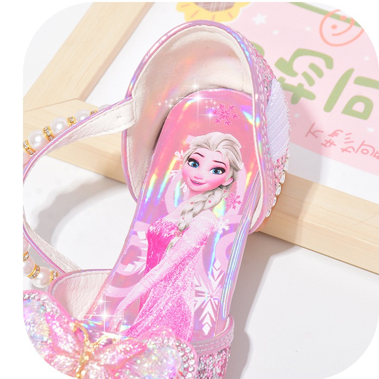 Giày công chúa Elsa cao gót cho bé gái 3-7 tuổi - mẫu mới 2024